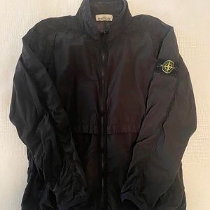 Black Stone Island Lamy Velour Jacket